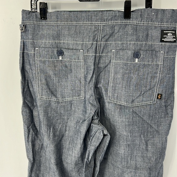 Alpha industries EUC mens cropped wide leg trouser pants medium - Picture 6 of 8